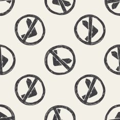 no left turn doodle seamless pattern background