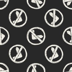 no left turn doodle seamless pattern background N2