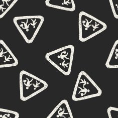 no running sign doodle seamless pattern background N2