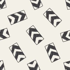 One way doodle seamless pattern background
