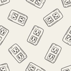 outlet doodle seamless pattern background