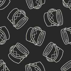 paint bucket doodle seamless pattern background N2