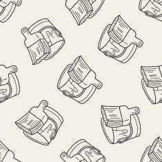 paintbrush doodle seamless pattern background