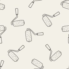 paintbrush doodle seamless pattern background N2