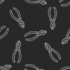 plier doodle seamless pattern background N5