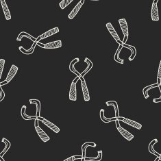 plier doodle seamless pattern background N8