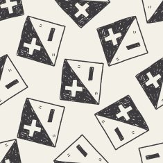 plus and less doodle seamless pattern background