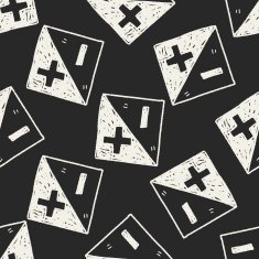 plus and less doodle seamless pattern background N2