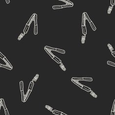 power clip doodle seamless pattern background N2