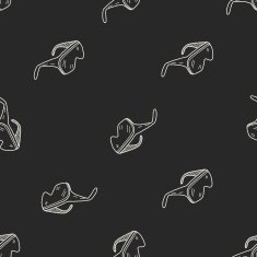 Protective glasses doodle seamless pattern background