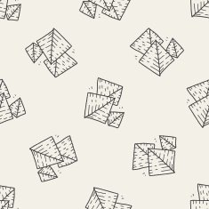 Pyramid doodle seamless pattern background