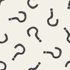 Question mark doodle seamless pattern background