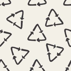 recycle doodle seamless pattern background