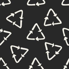 recycle doodle seamless pattern background N2