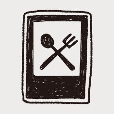 restaurant sign doodle N8