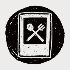 restaurant sign doodle N16