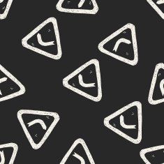 Right turn doodle seamless pattern background N2