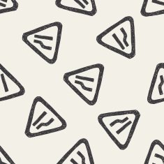 road narrow merge doodle seamless pattern background N2