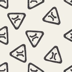 road narrow merge doodle seamless pattern background N3