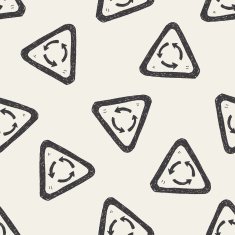 Roundabout doodle seamless pattern background