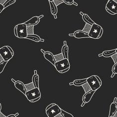 Russia Hat doodle seamless pattern background N2