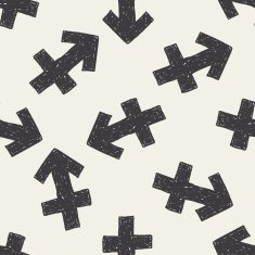 sagittariu Constellation doodle seamless pattern background
