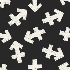 sagittariu Constellation doodle seamless pattern background N2