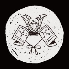 samurai helmet doodle N4