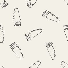 saw doodle seamless pattern background