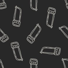 saw doodle seamless pattern background N7