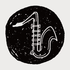 Saxophone doodle N7