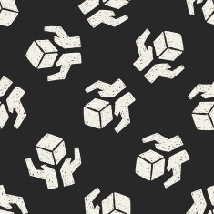 shipping box doodle seamless pattern background N4