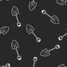 shovel doodle seamless pattern background N3