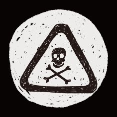 skull danger sign doodle N5