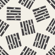 sound control doodle seamless pattern background