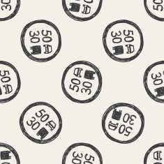 speed limit doodle seamless pattern background N2