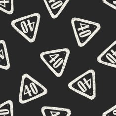 speed limit doodle seamless pattern background N3