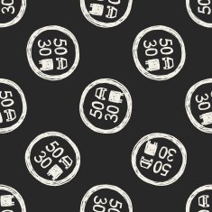 speed limit doodle seamless pattern background N4