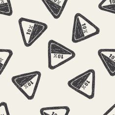 steep road doodle seamless pattern background