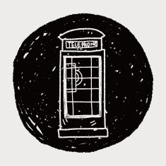 Telephone booth doodle N6