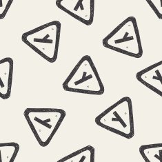 Traffic merges doodle seamless pattern background N3