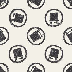 traffic sign doodle seamless pattern background