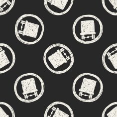 traffic sign doodle seamless pattern background N2