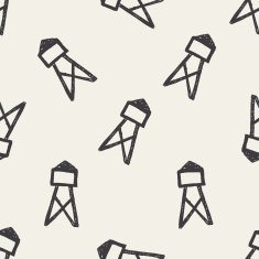 Transmission tower doodle seamless pattern background N2