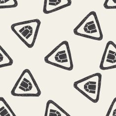 Tunnel doodle seamless pattern background