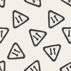 Two way doodle seamless pattern background