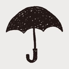umbrella doodle drawing N14