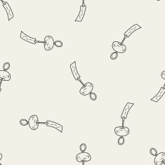 Wind Chimes doodle seamless pattern background