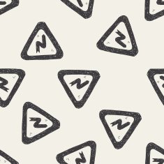 Winding Road doodle seamless pattern background