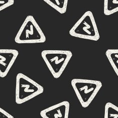 Winding Road doodle seamless pattern background N3